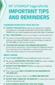 Tips and reminders sheet for patients
